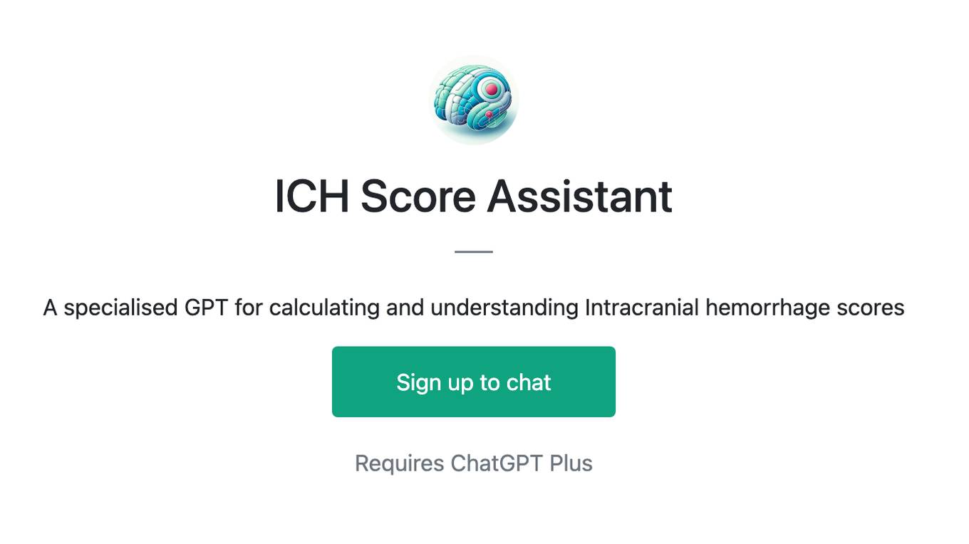 ICH Score Assistant Screenshot