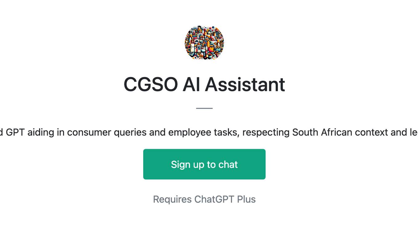 CGSO AI Assistant Screenshot