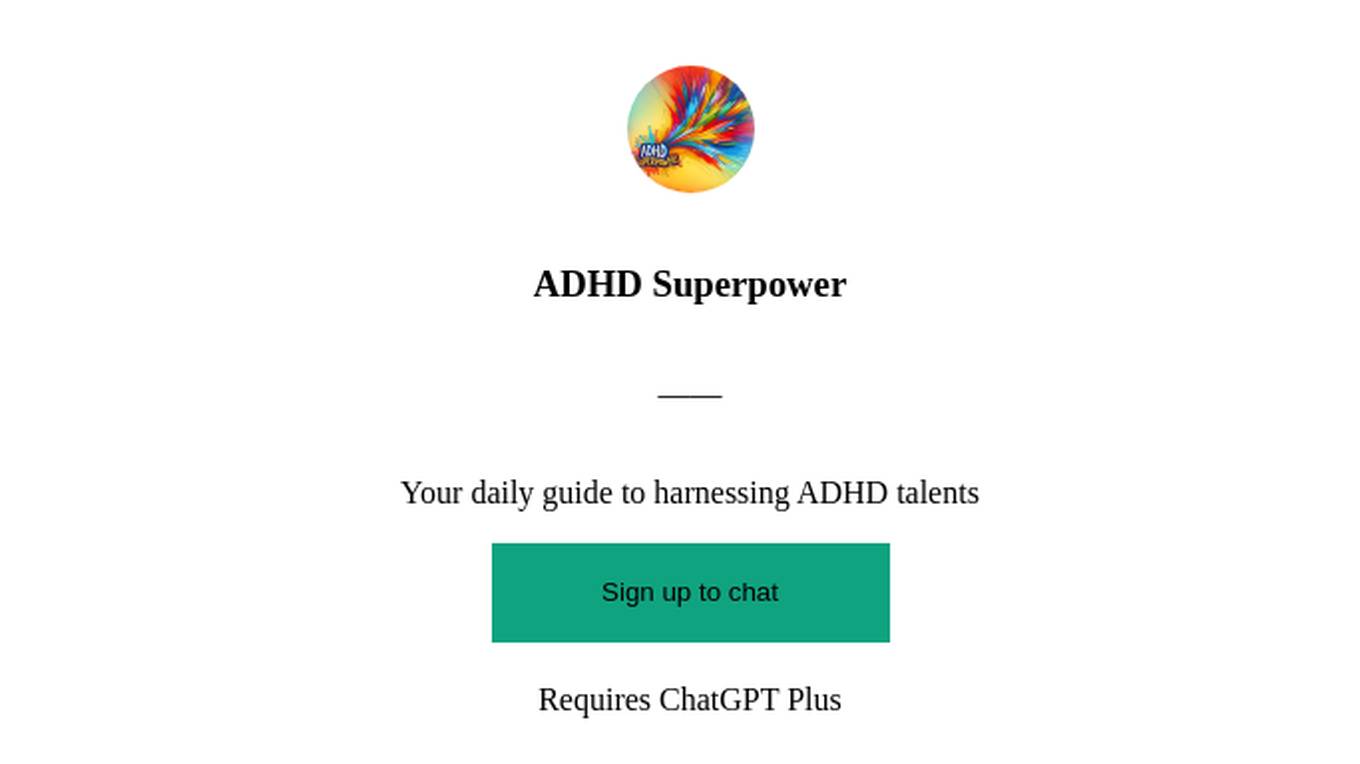 ADHD Superpower Screenshot