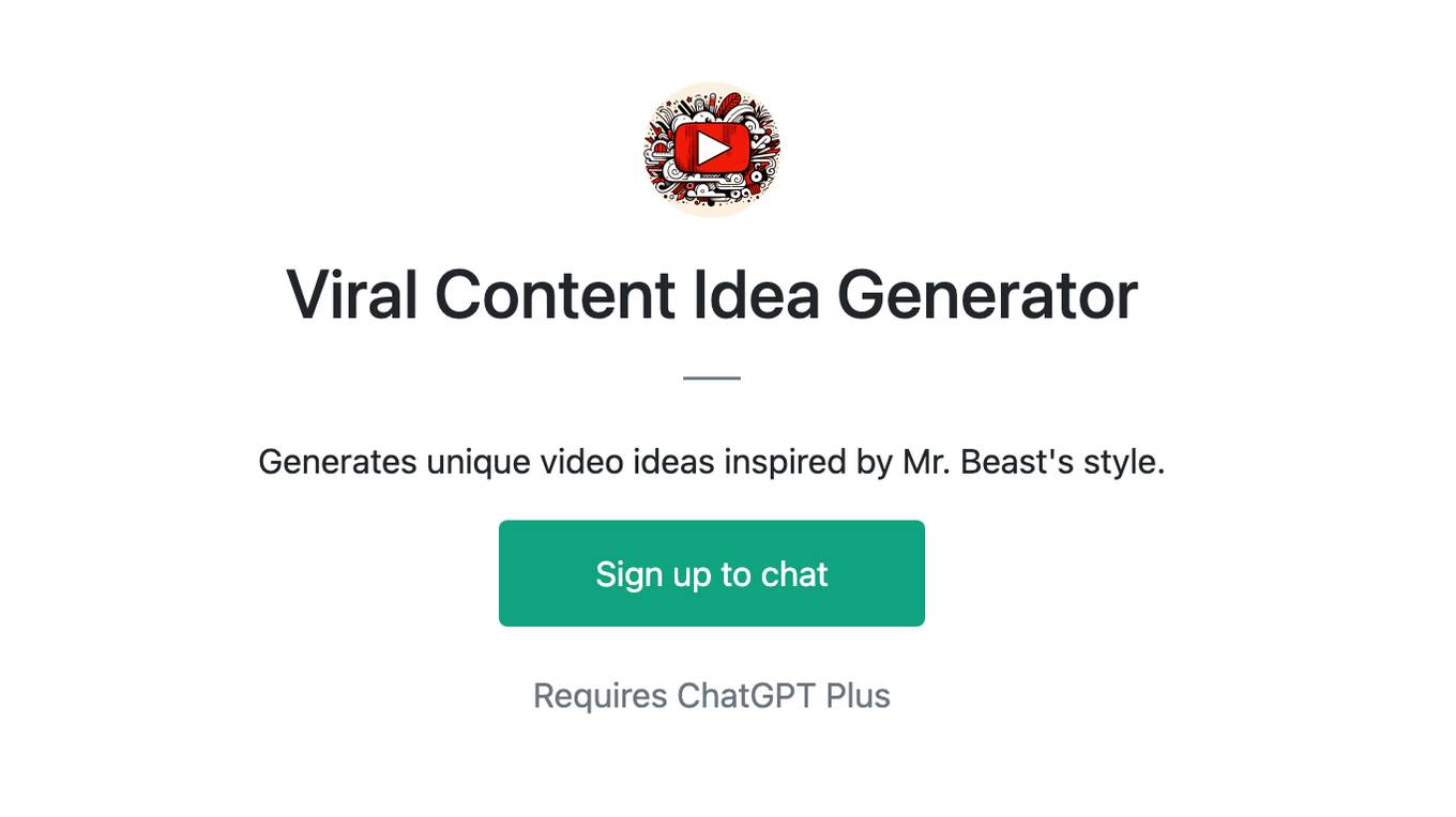 Viral Content Idea Generator Screenshot