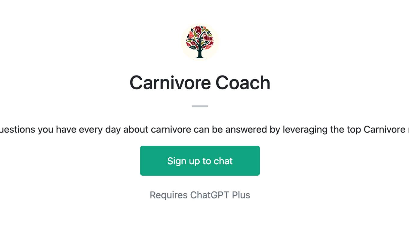 Carnivore Coach Screenshot