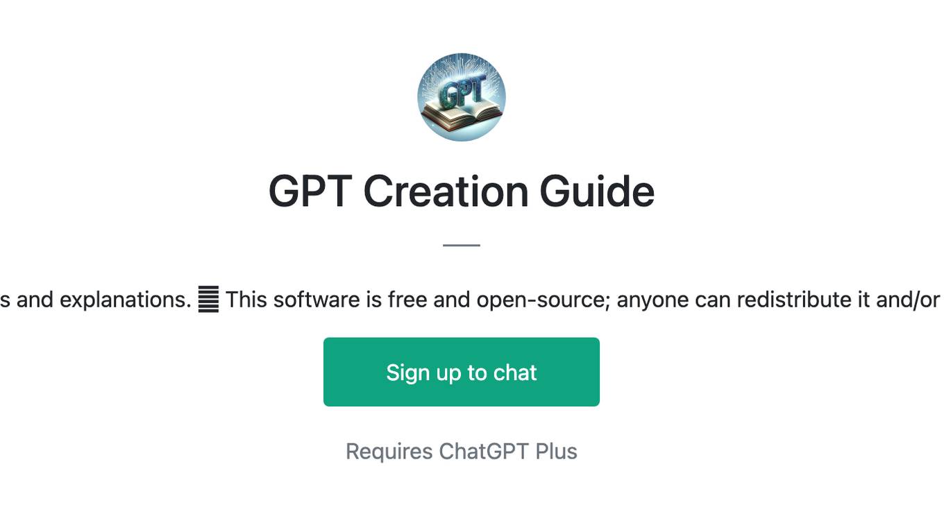 GPT Creation Guide Screenshot