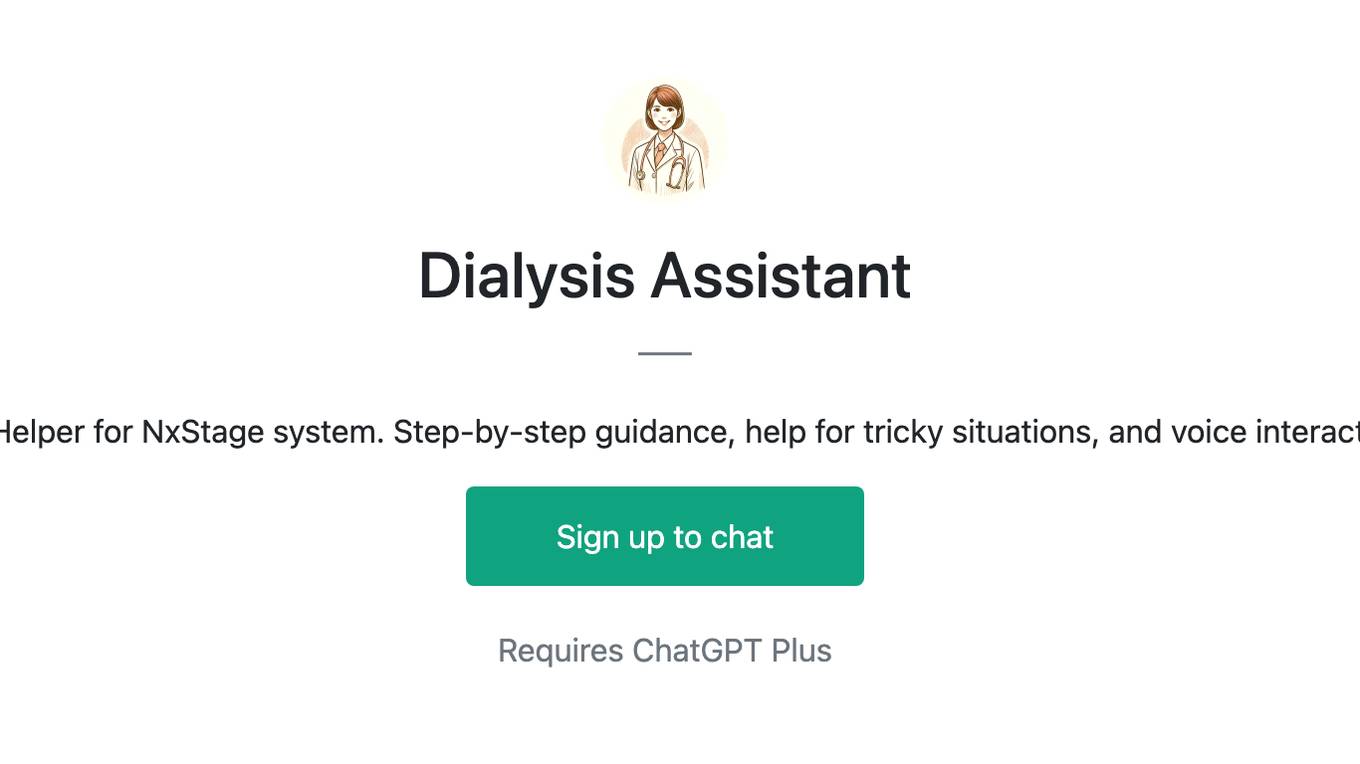 Dialysis Assistant Screenshot