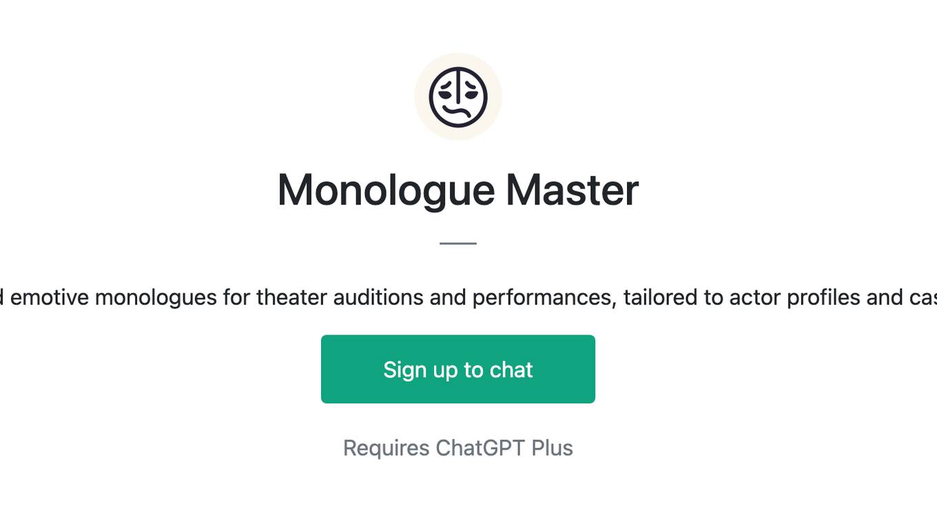 Monologue Master Screenshot