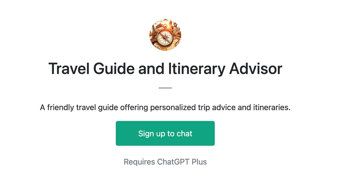 Travel Guide and Itinerary Advisor Screenshot