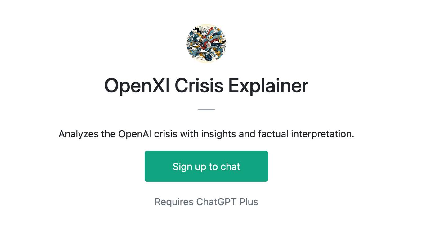 OpenXI Crisis Explainer Screenshot