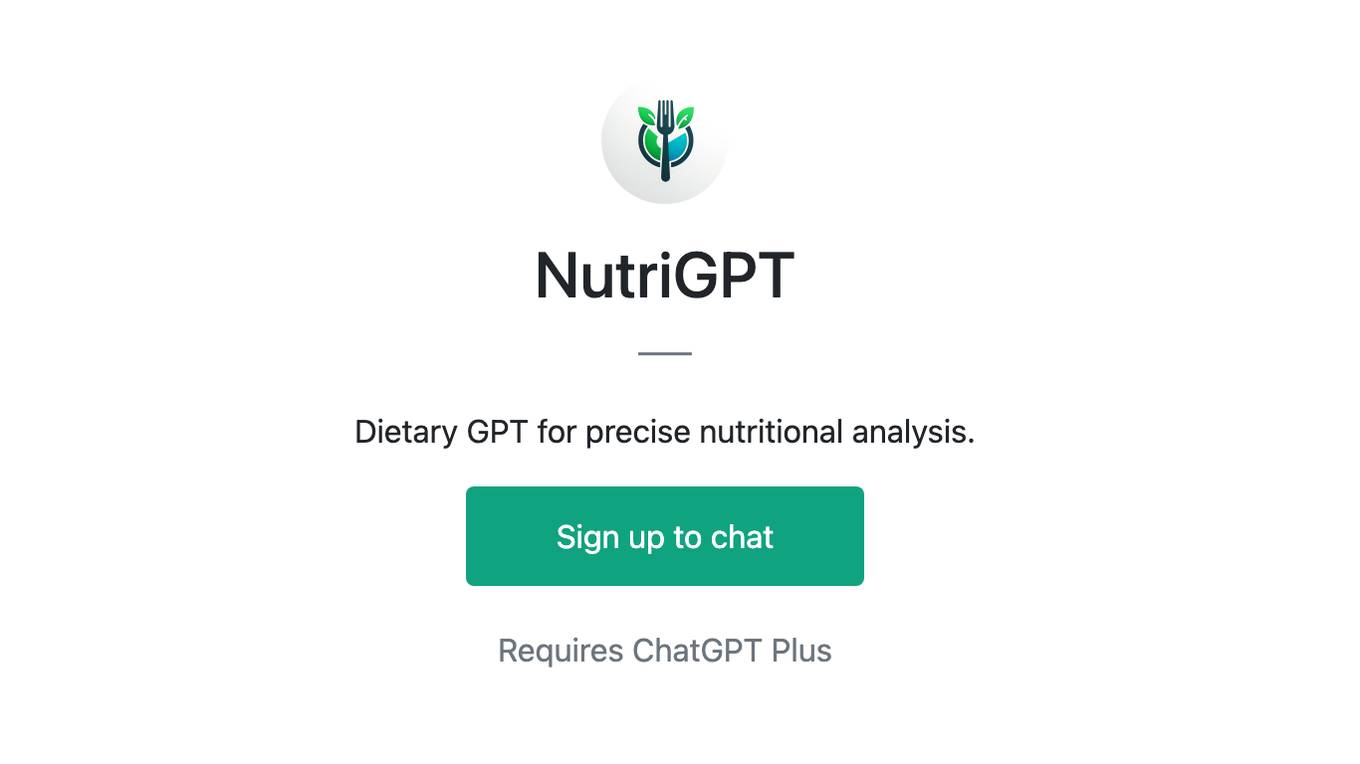 NutriGPT Screenshot