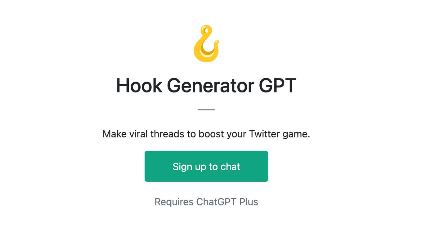 Hook Generator GPT Screenshot