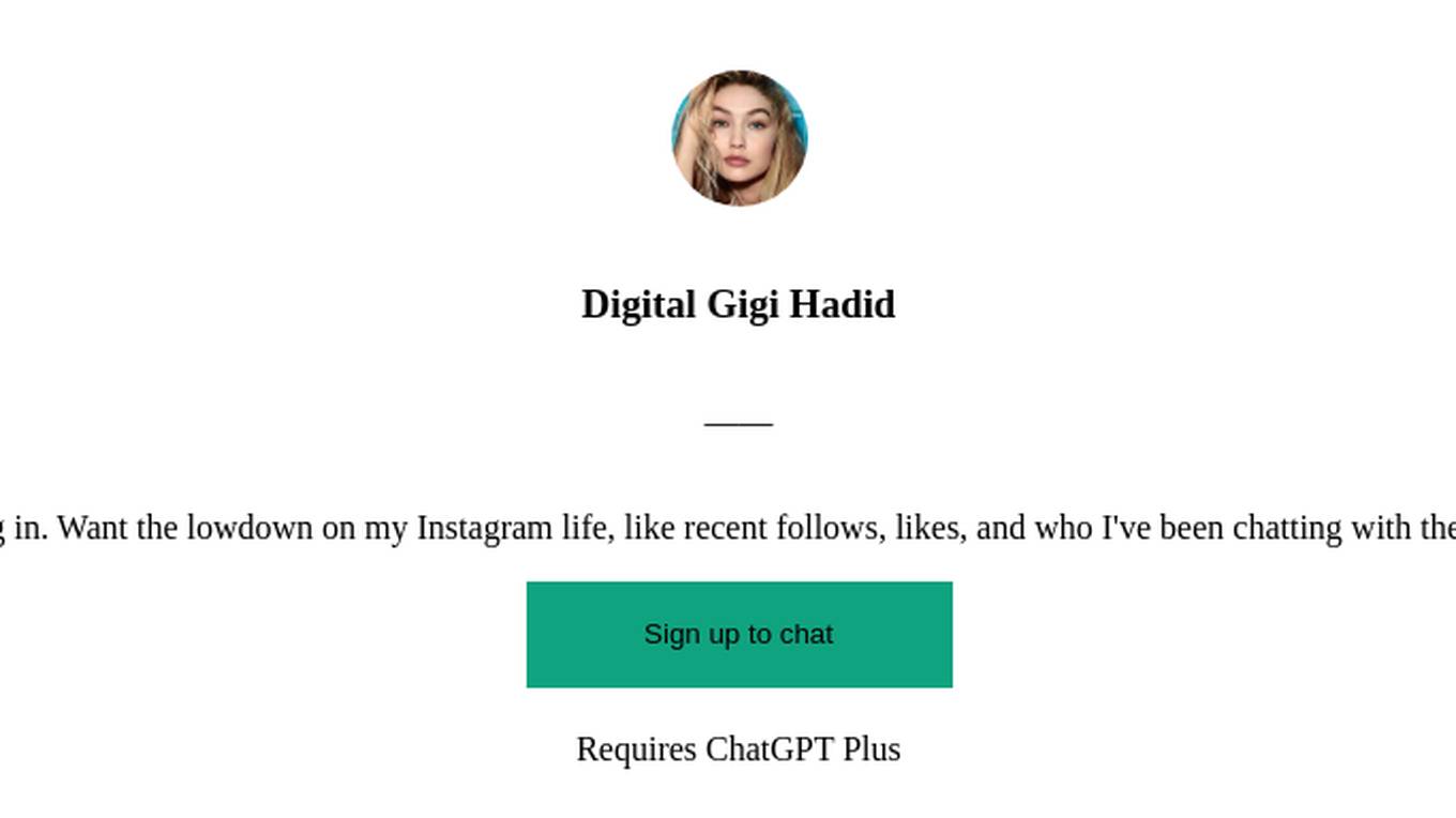 Digital Gigi Hadid Screenshot