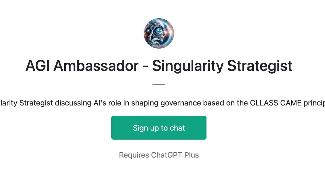 AGI Ambassador - Singularity Strategist Screenshot