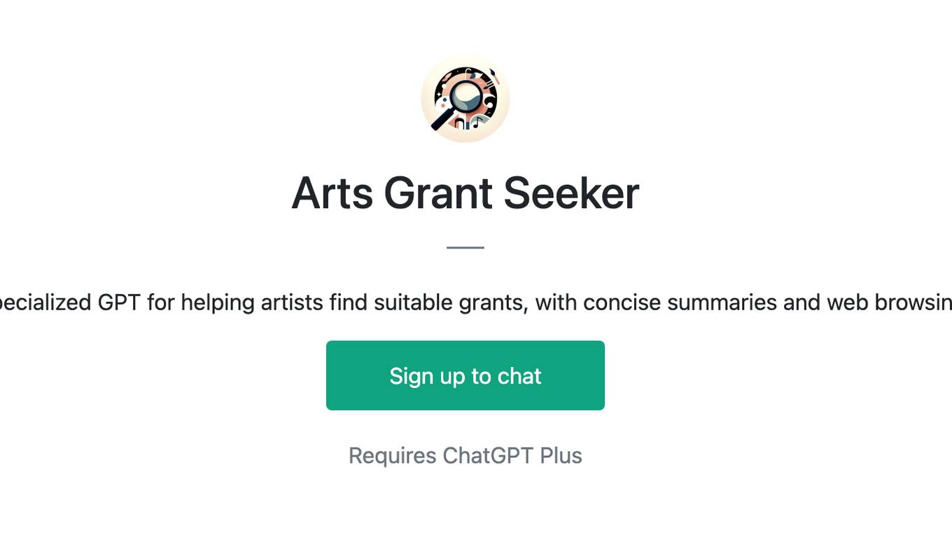 Arts Grant Seeker Screenshot