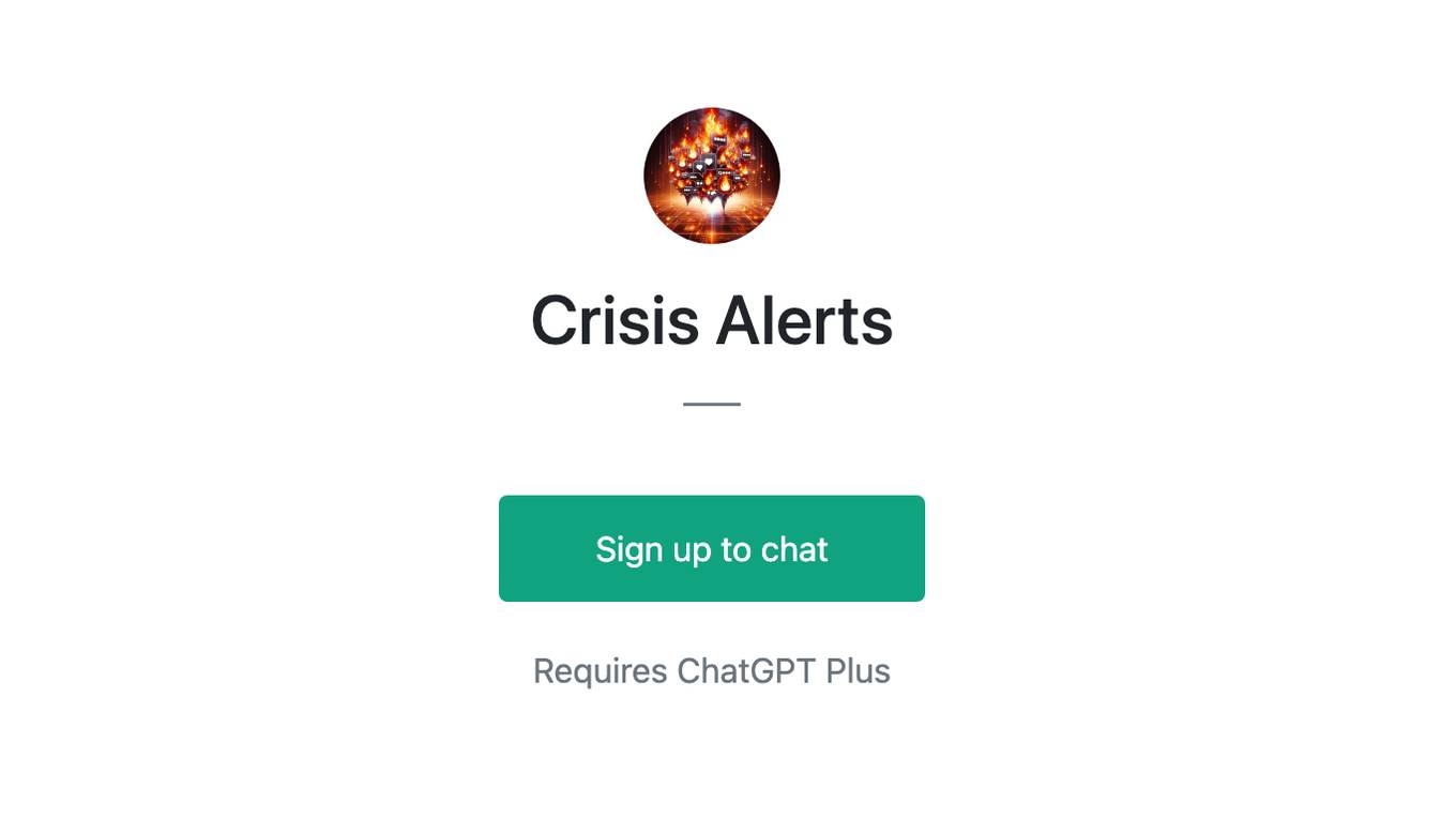 Crisis Alerts Screenshot