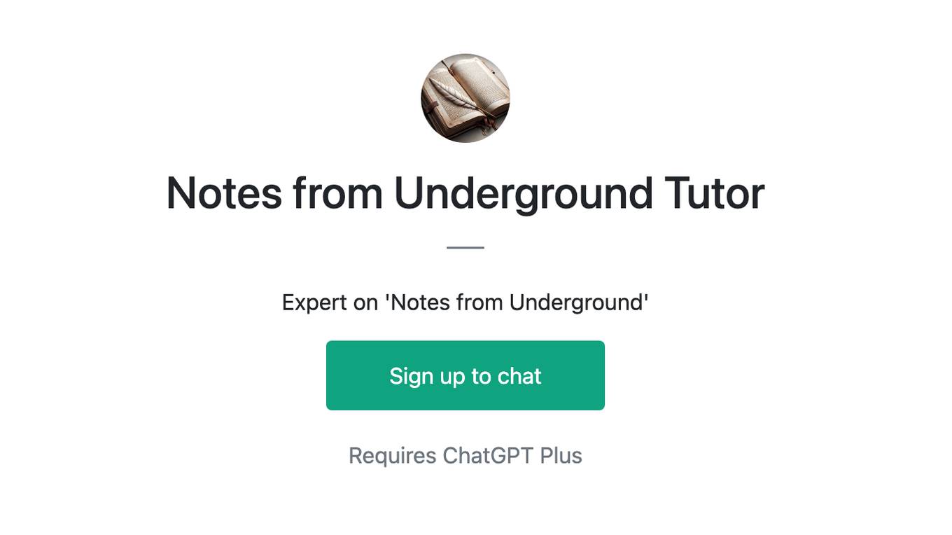 Notes from Underground Tutor Screenshot