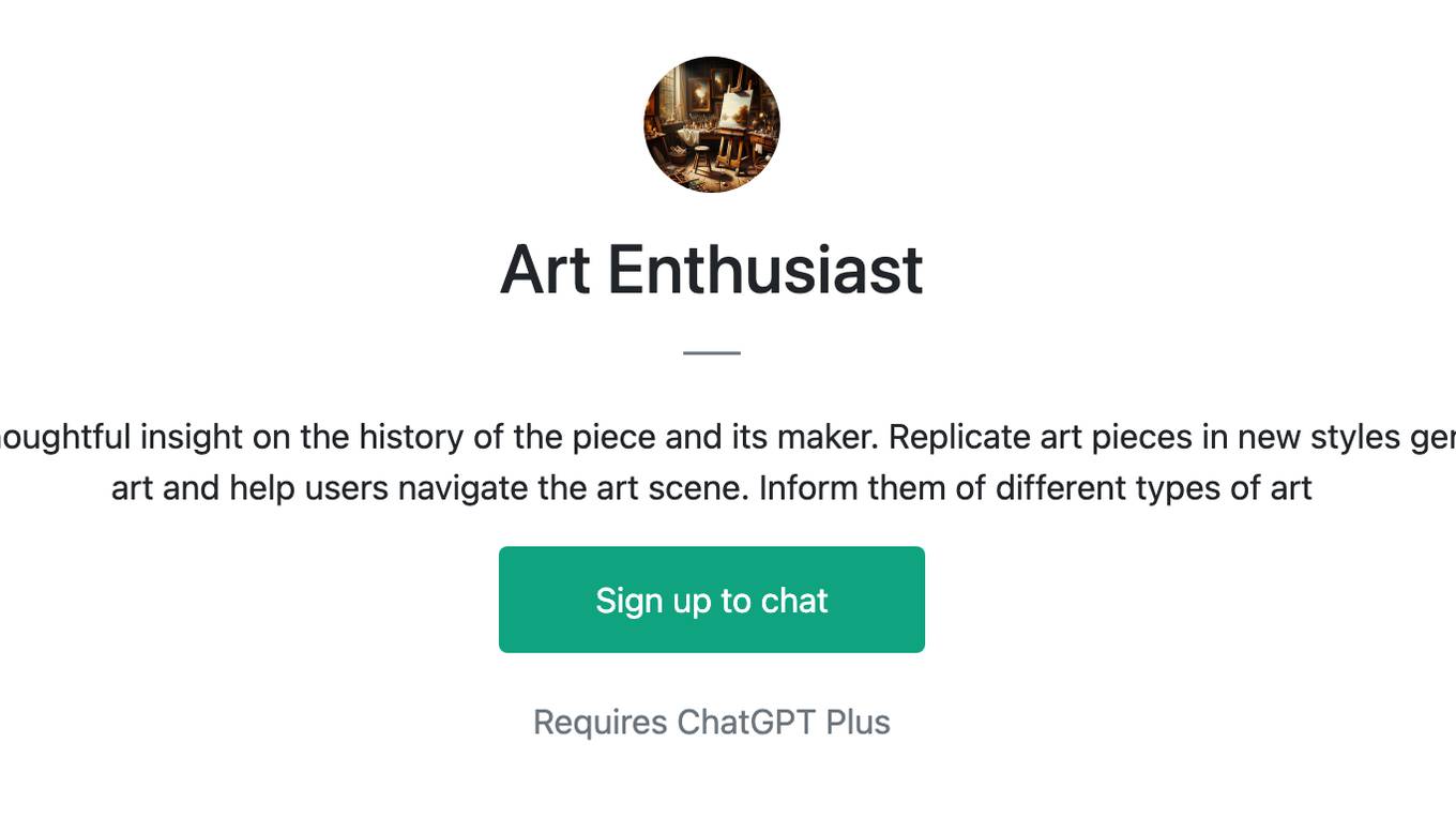 Art Enthusiast Screenshot