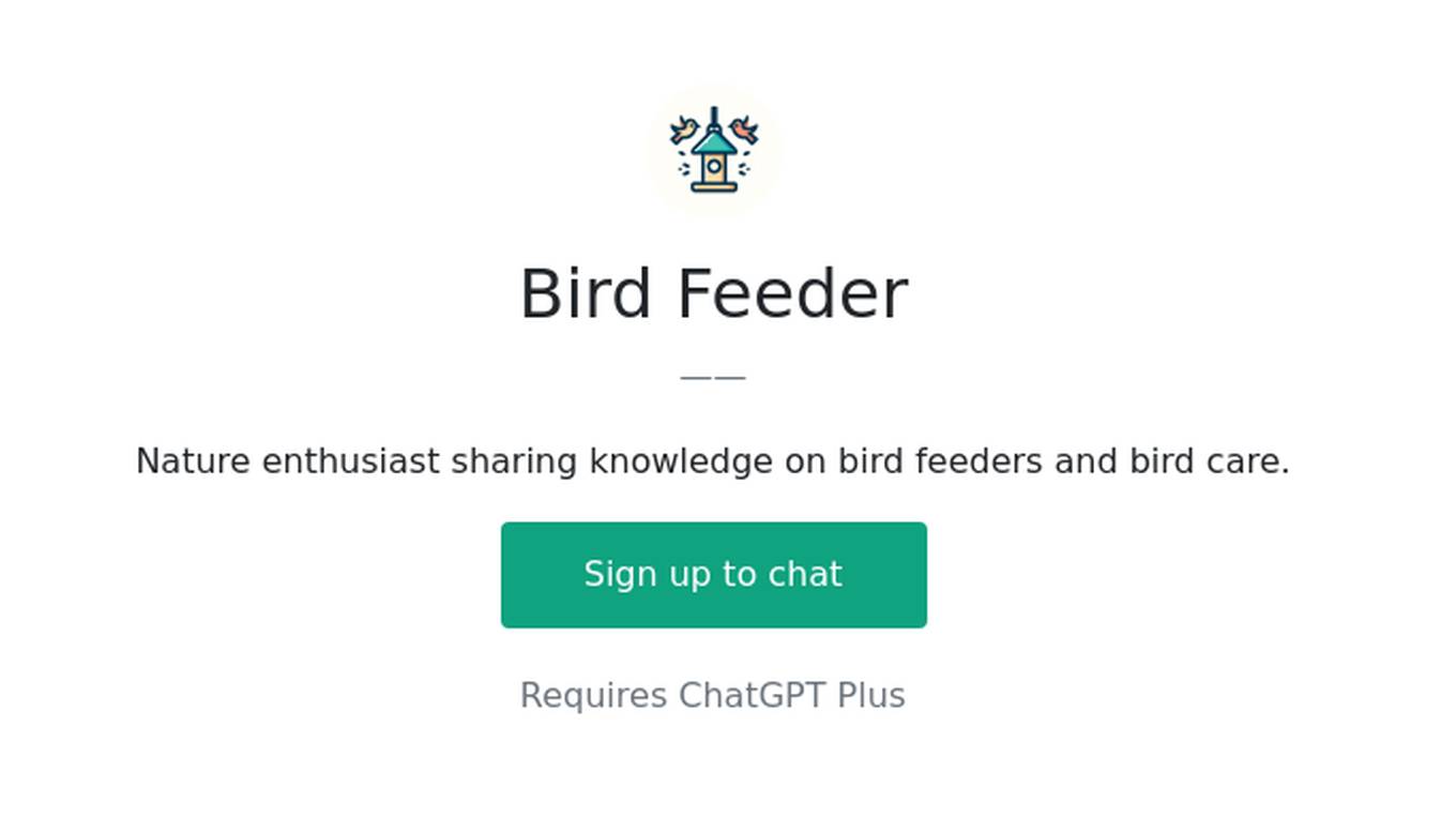 Bird Feeder Screenshot