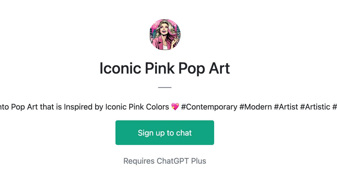 Iconic Pink Pop Art Screenshot