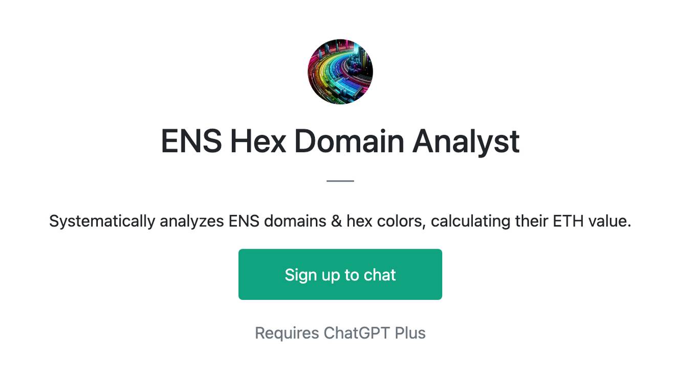 ENS Hex Domain Analyst Screenshot