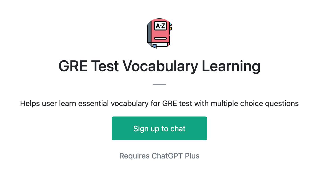 GRE Test Vocabulary Learning Screenshot