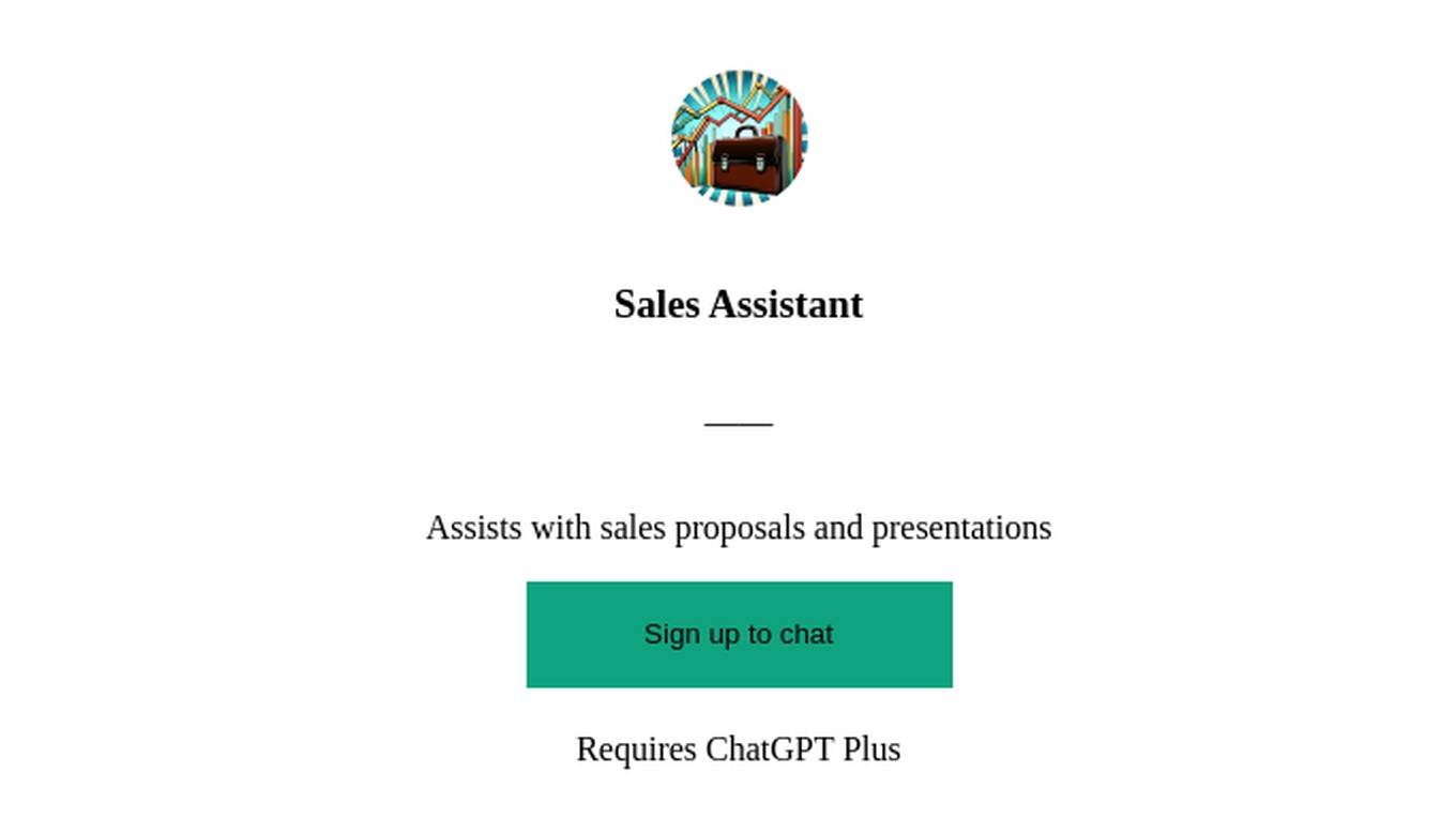 Sales Assistant Screenshot