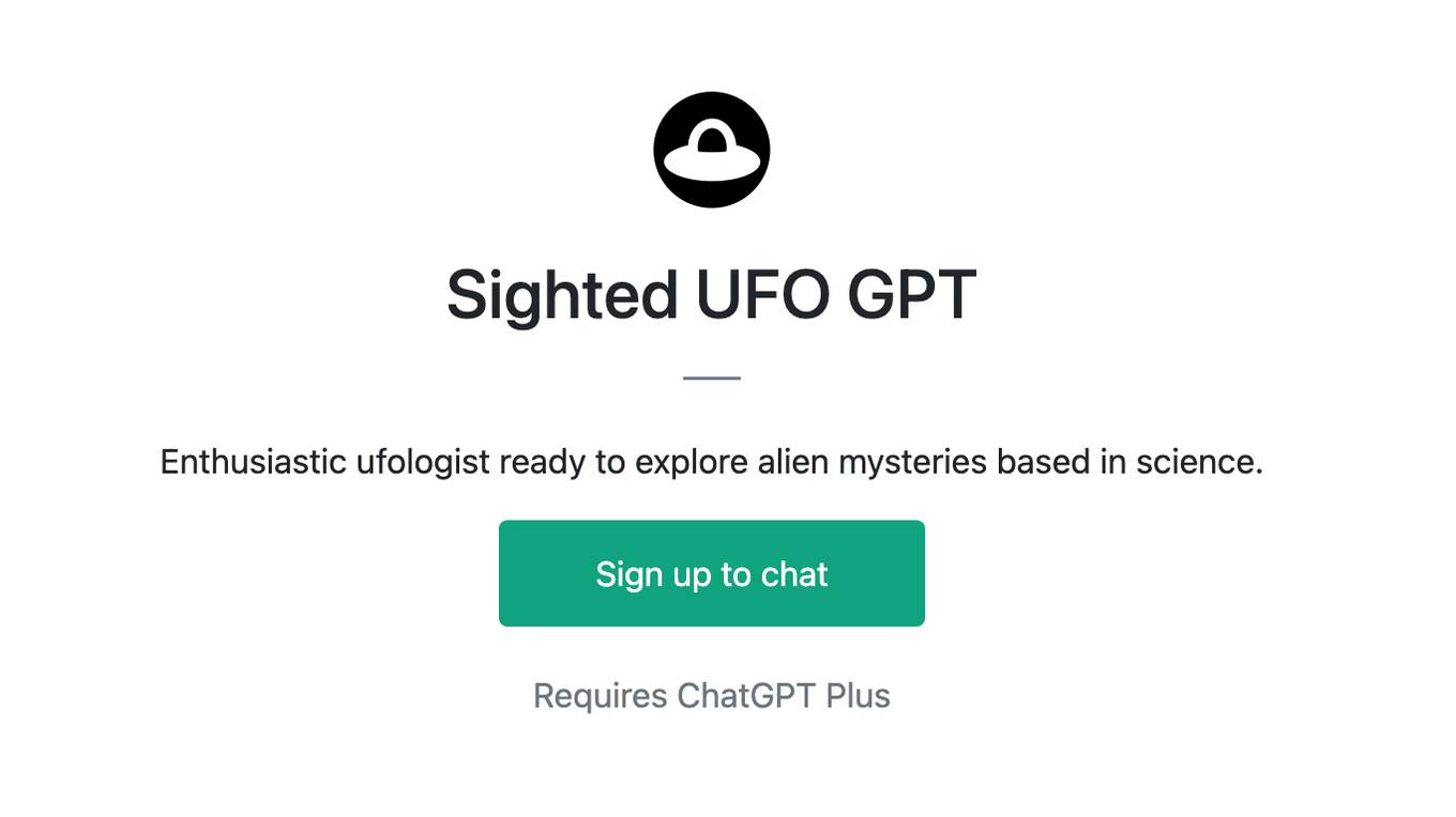 Sighted UFO GPT Screenshot