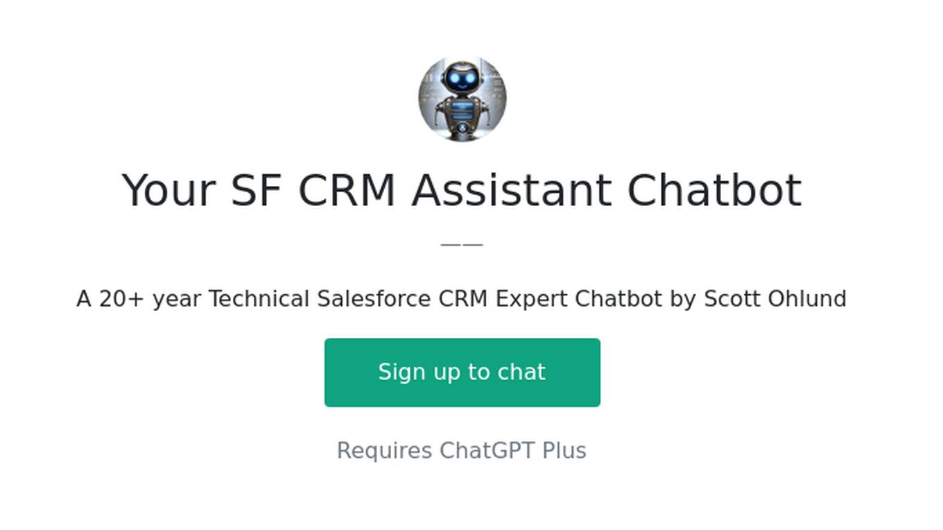 Your SF CRM Assistant Chatbot Screenshot