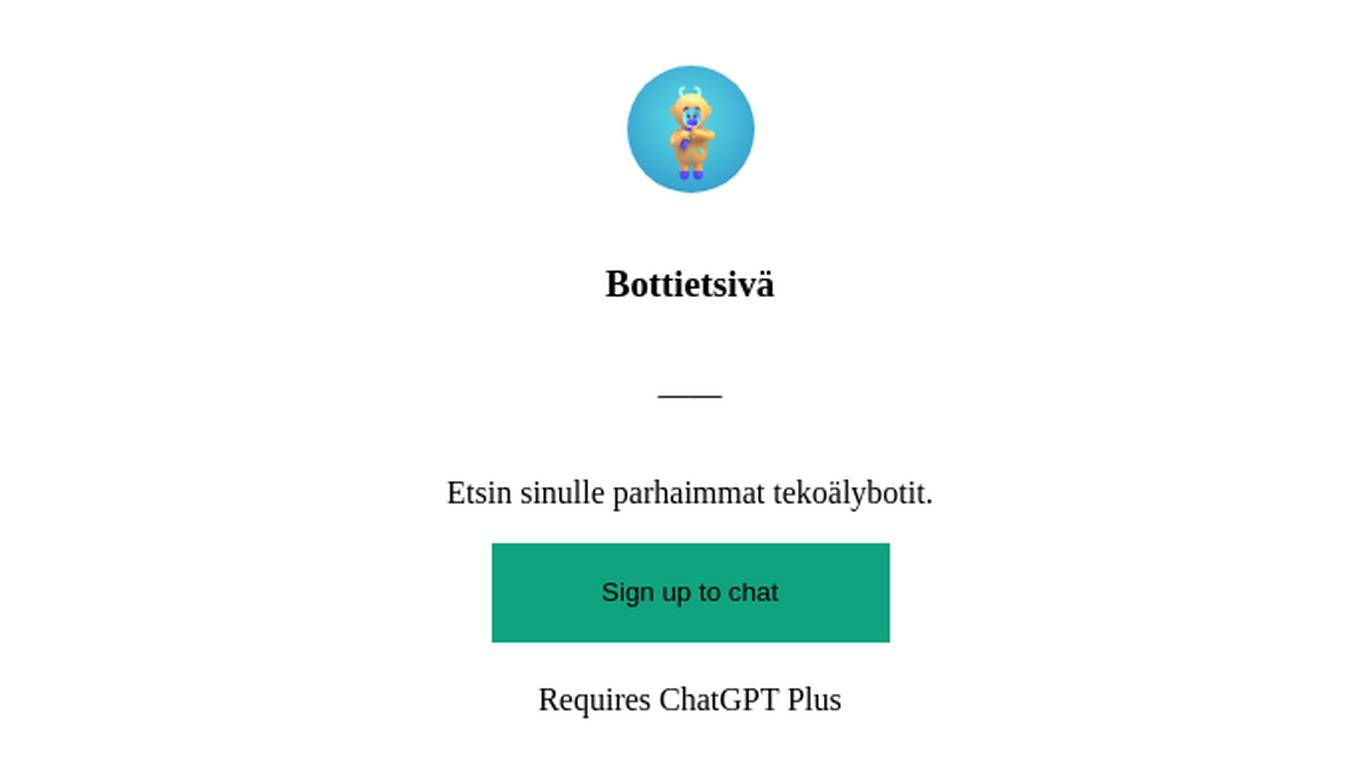 Bottietsivä Screenshot