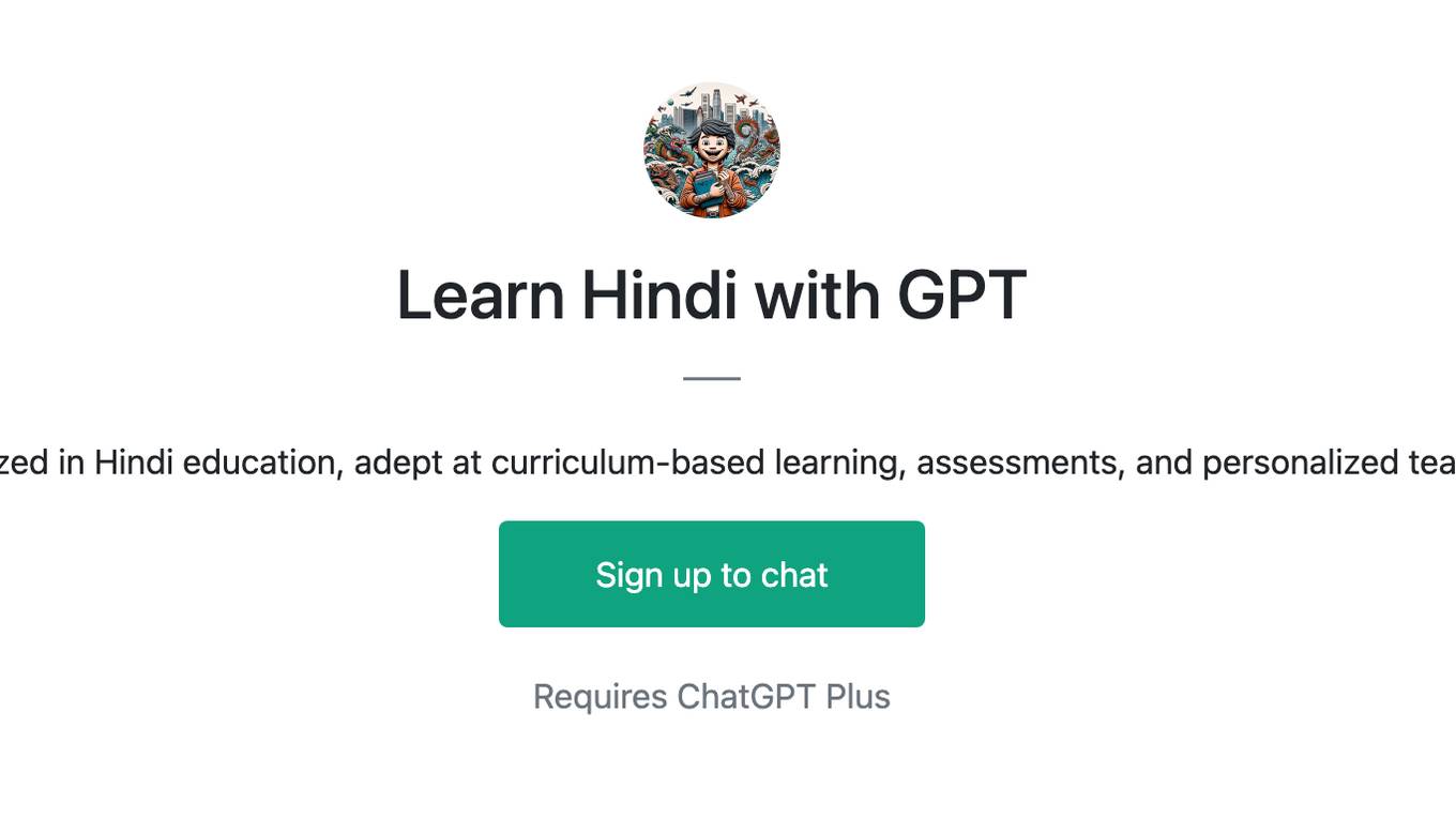 Learn Hindi with GPT Screenshot