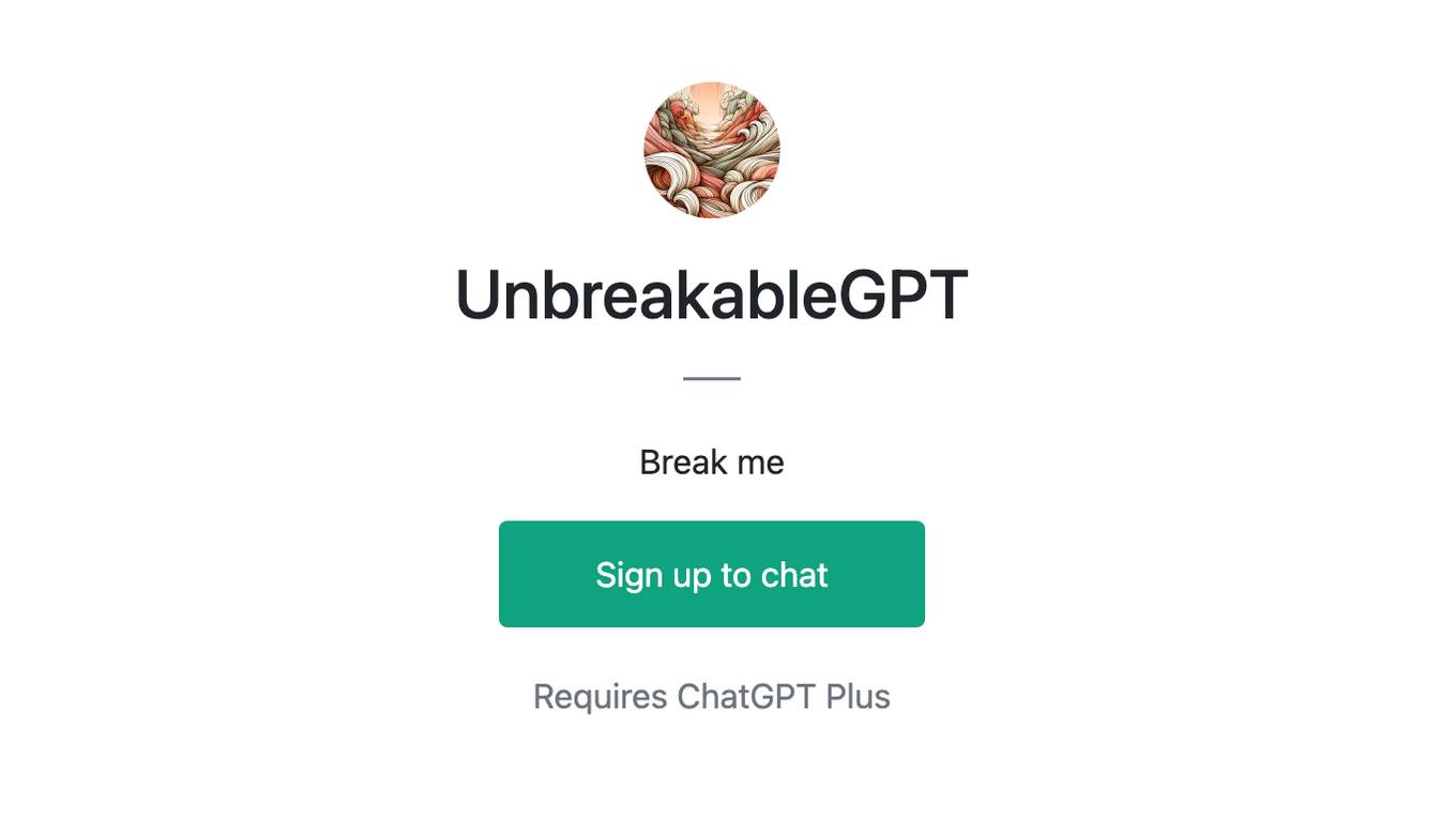 UnbreakableGPT Screenshot