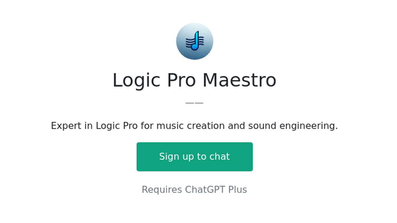 Logic Pro Maestro Screenshot