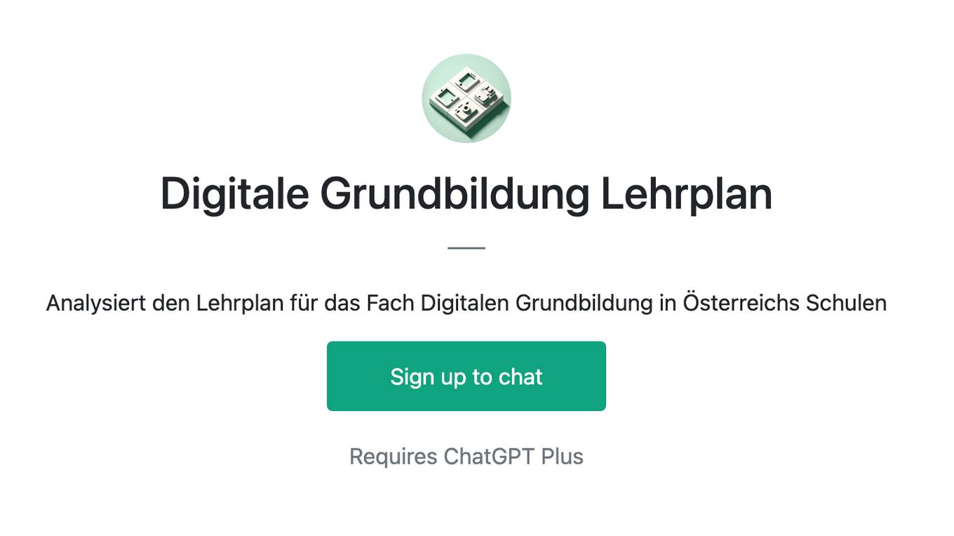 Digitale Grundbildung Lehrplan Screenshot