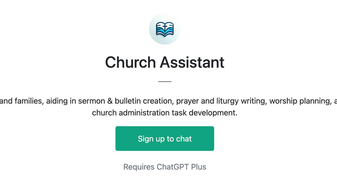 Church Assistant Screenshot