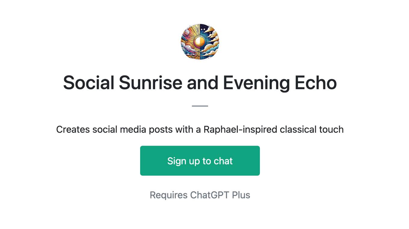 Social Sunrise and Evening Echo Screenshot