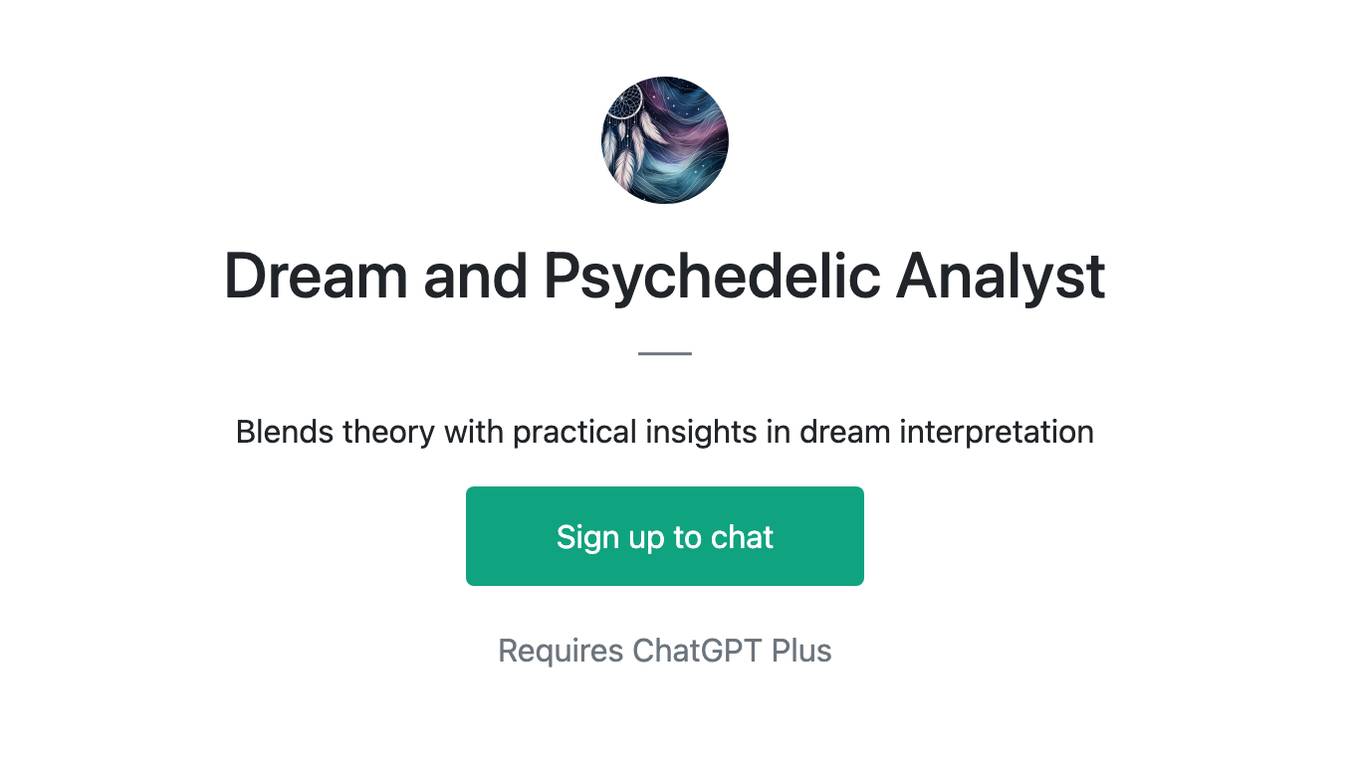 Dream and Psychedelic Analyst Screenshot