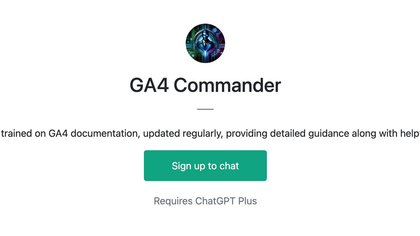 GA4 Commander Screenshot