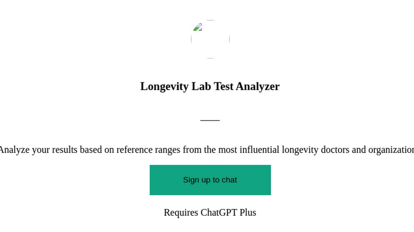 Longevity Lab Test Analyzer Screenshot