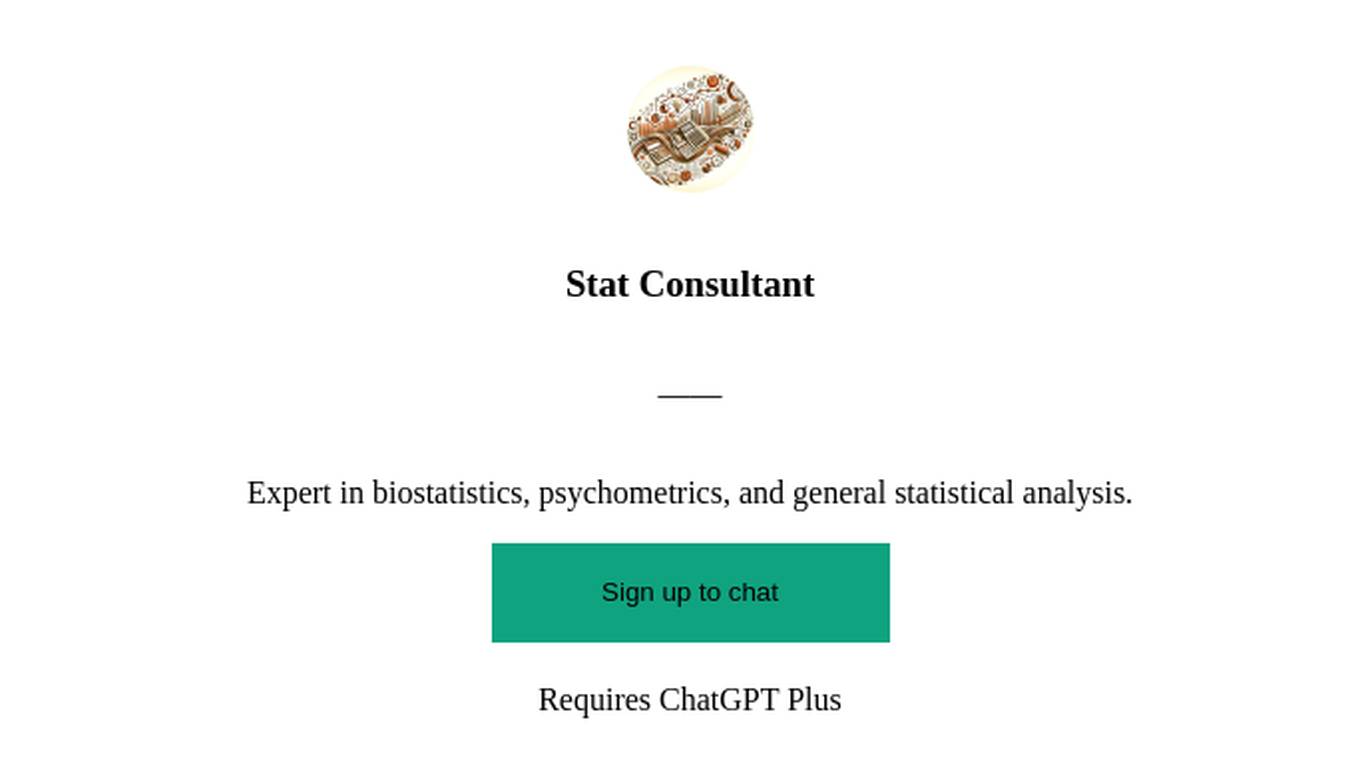 Stat Consultant Screenshot