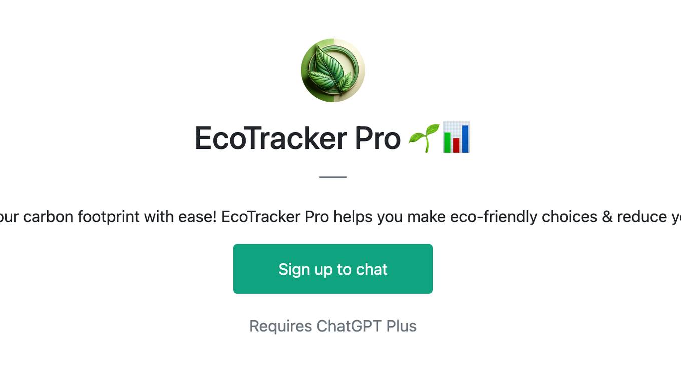 EcoTracker Pro 🌱📊 Screenshot