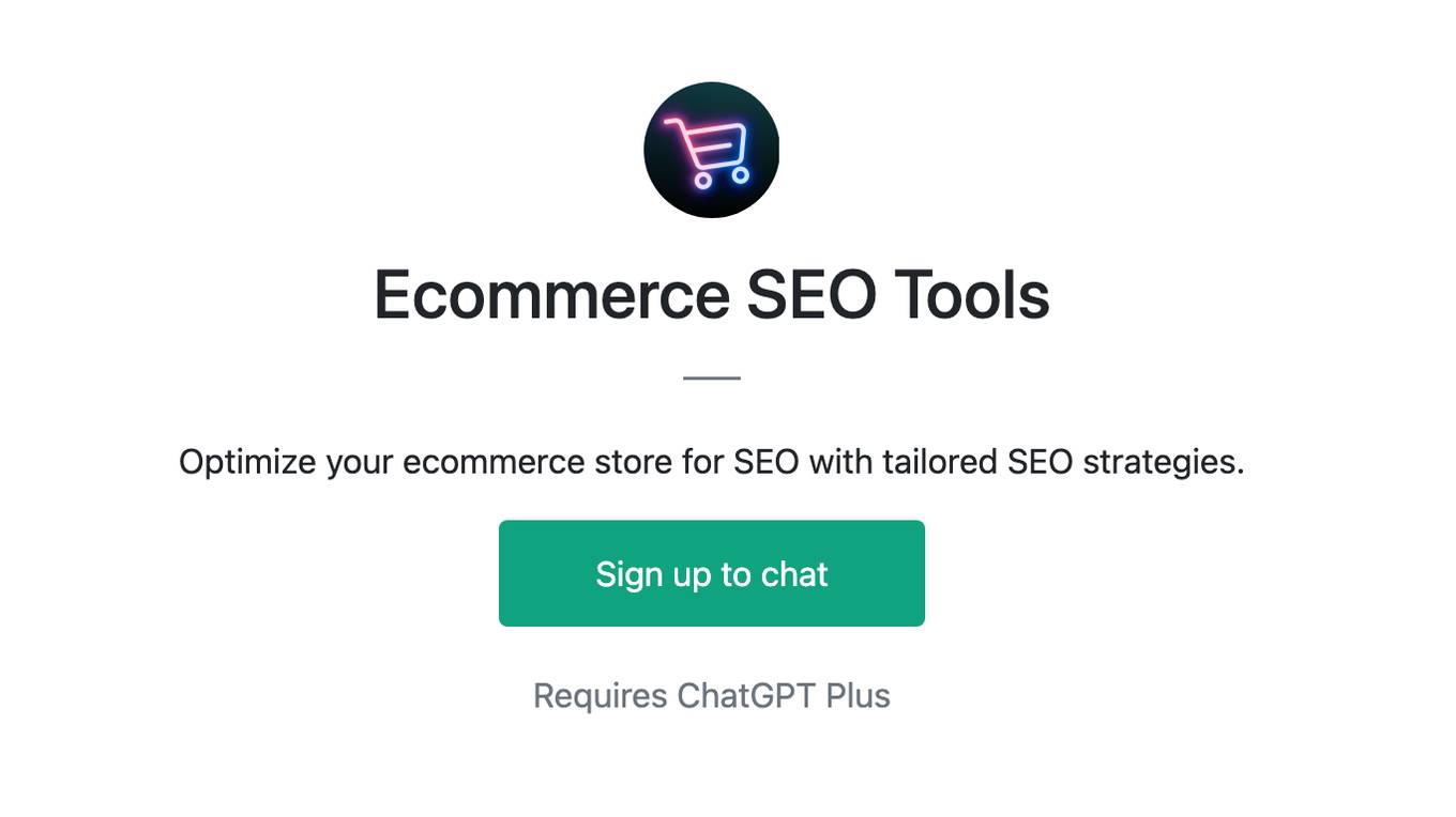 Ecommerce SEO Tools Screenshot