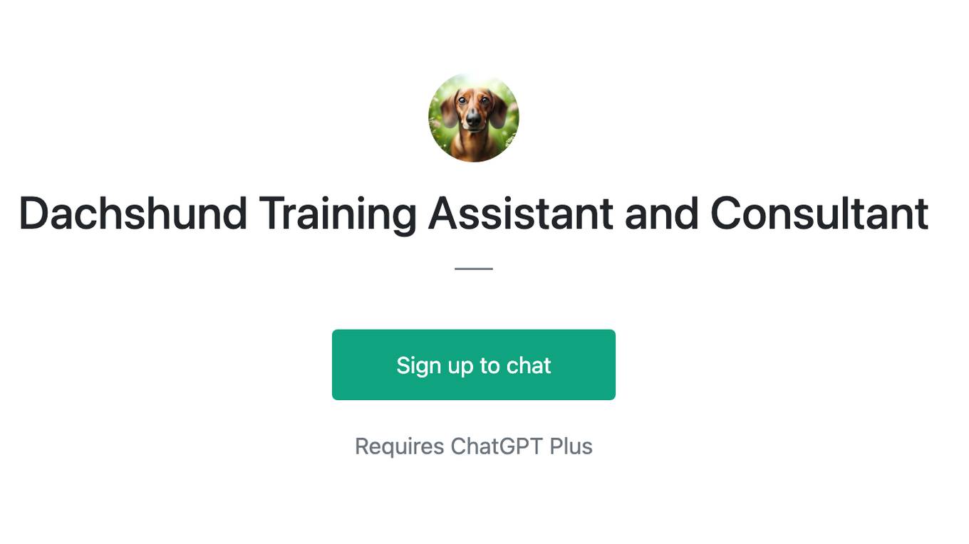 Dachshund Training Assistant and Consultant Screenshot