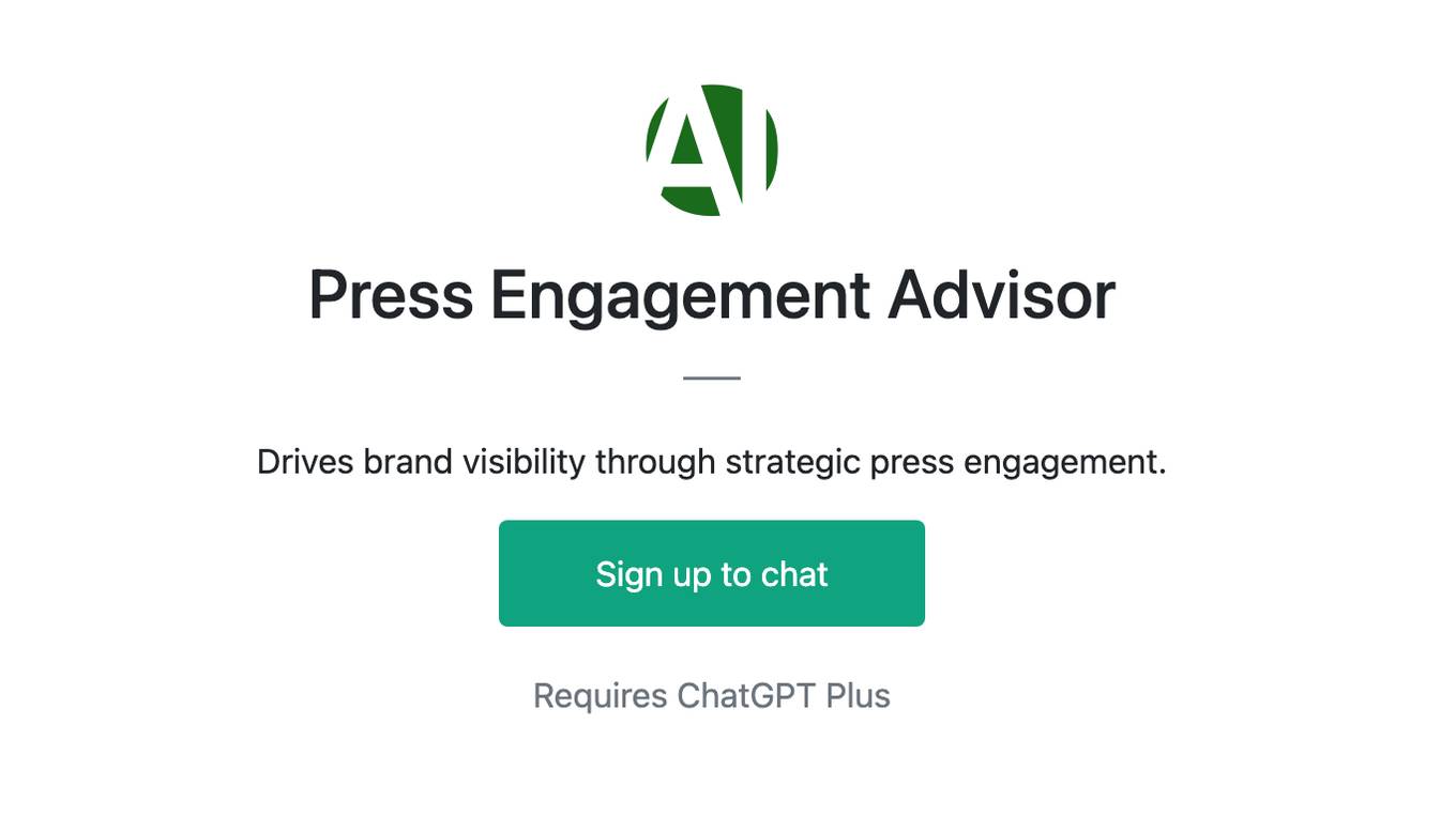 Press Engagement Advisor Screenshot