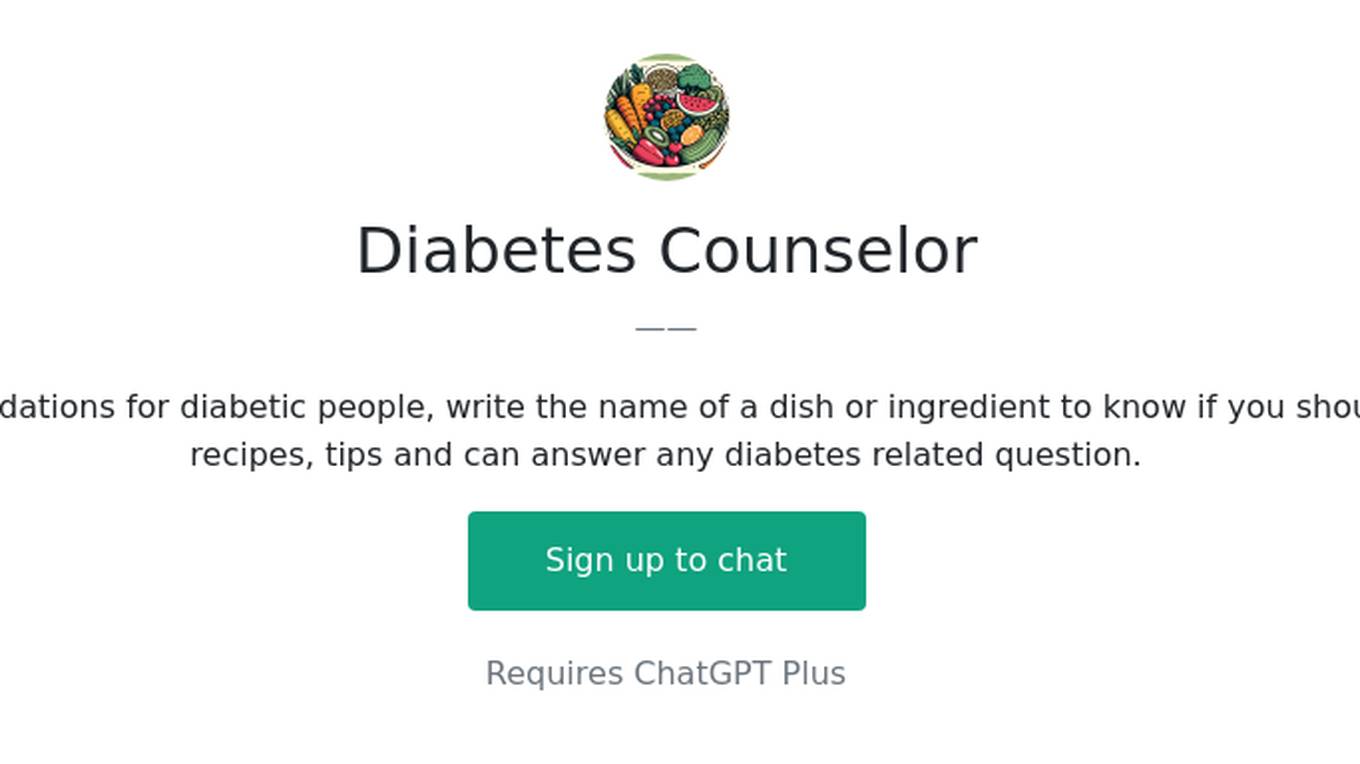 Diabetes Counselor Screenshot