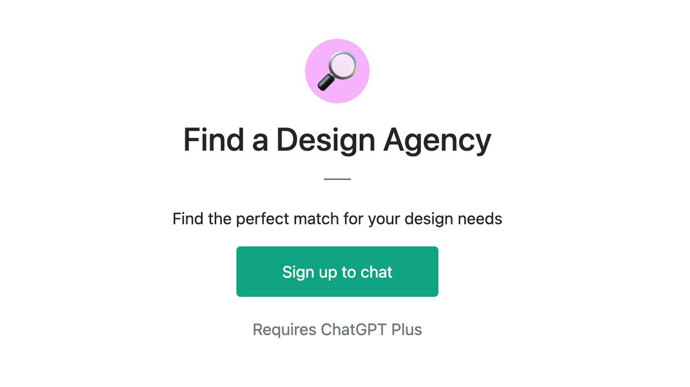 Find a Design Agency Screenshot