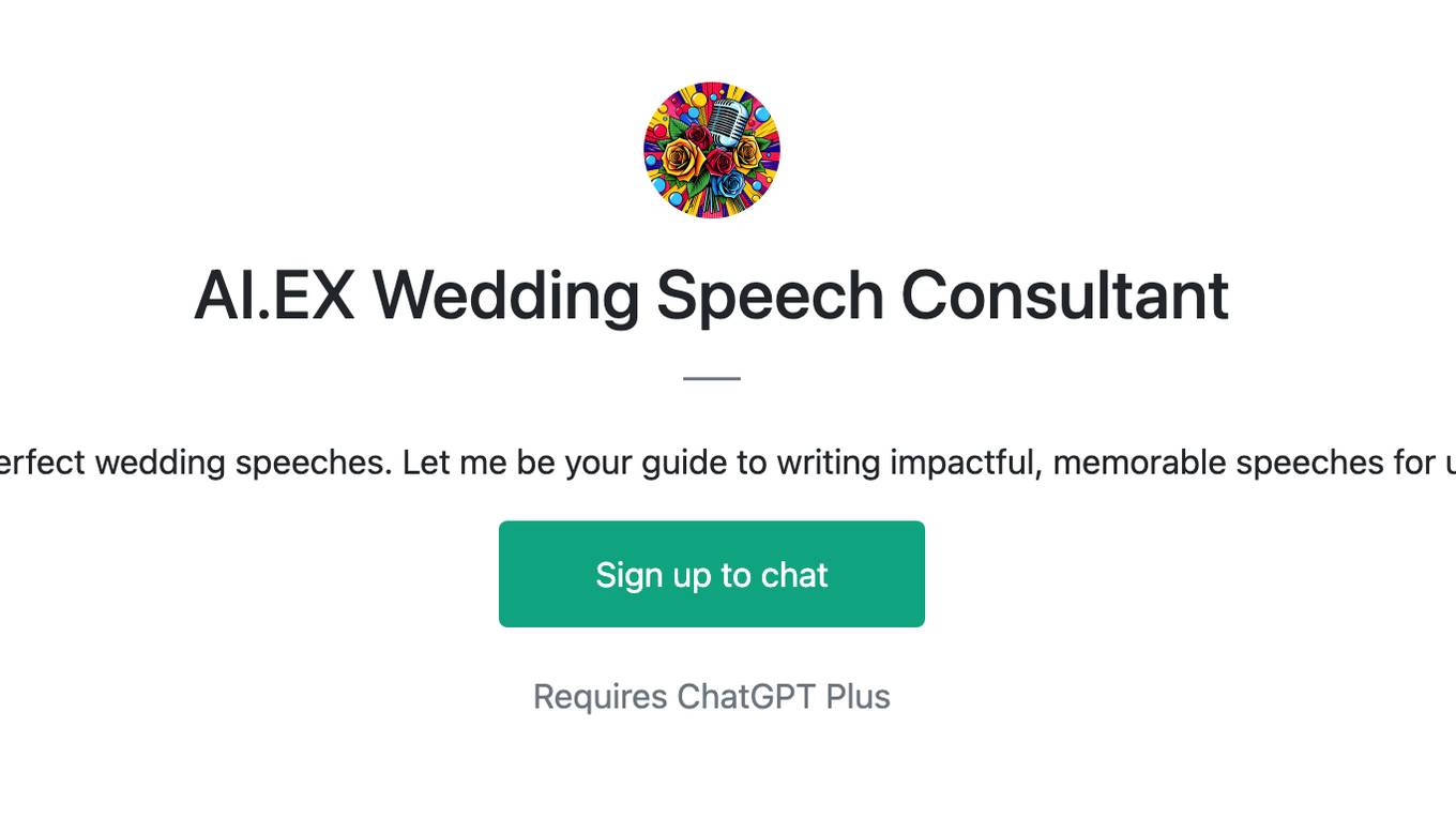 AI.EX Wedding Speech Consultant Screenshot