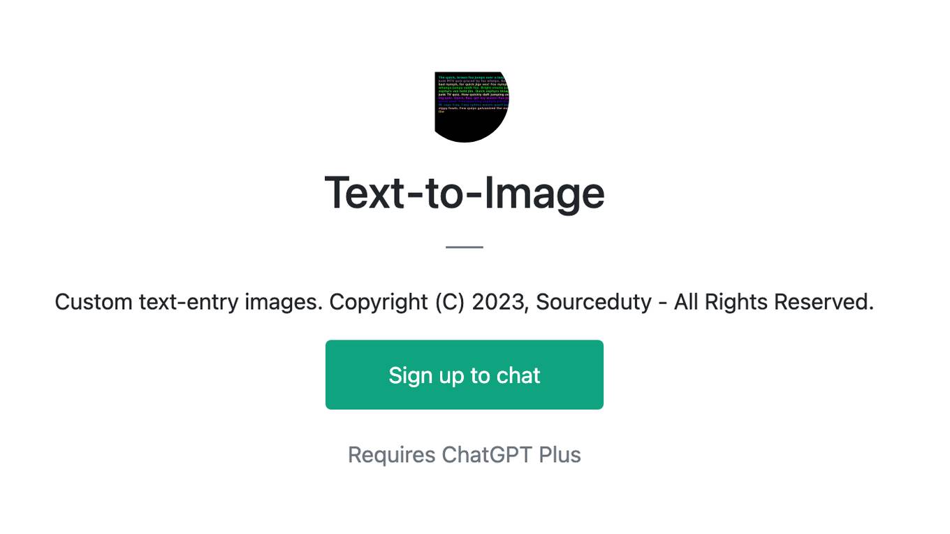 Text-to-Image Screenshot