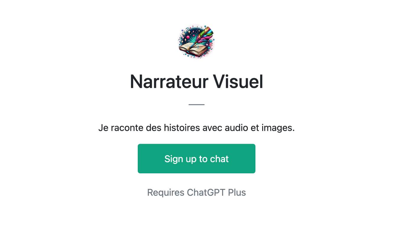 Narrateur Visuel Screenshot