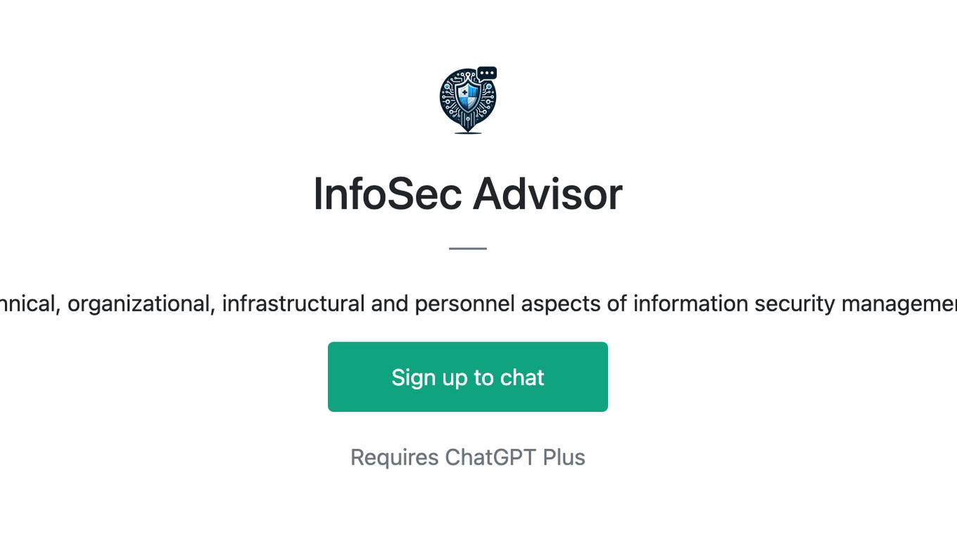 InfoSec Advisor Screenshot