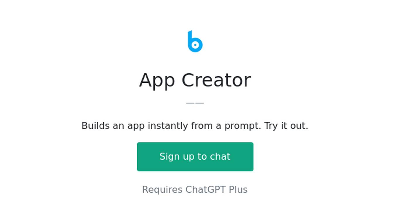 App Creator Screenshot