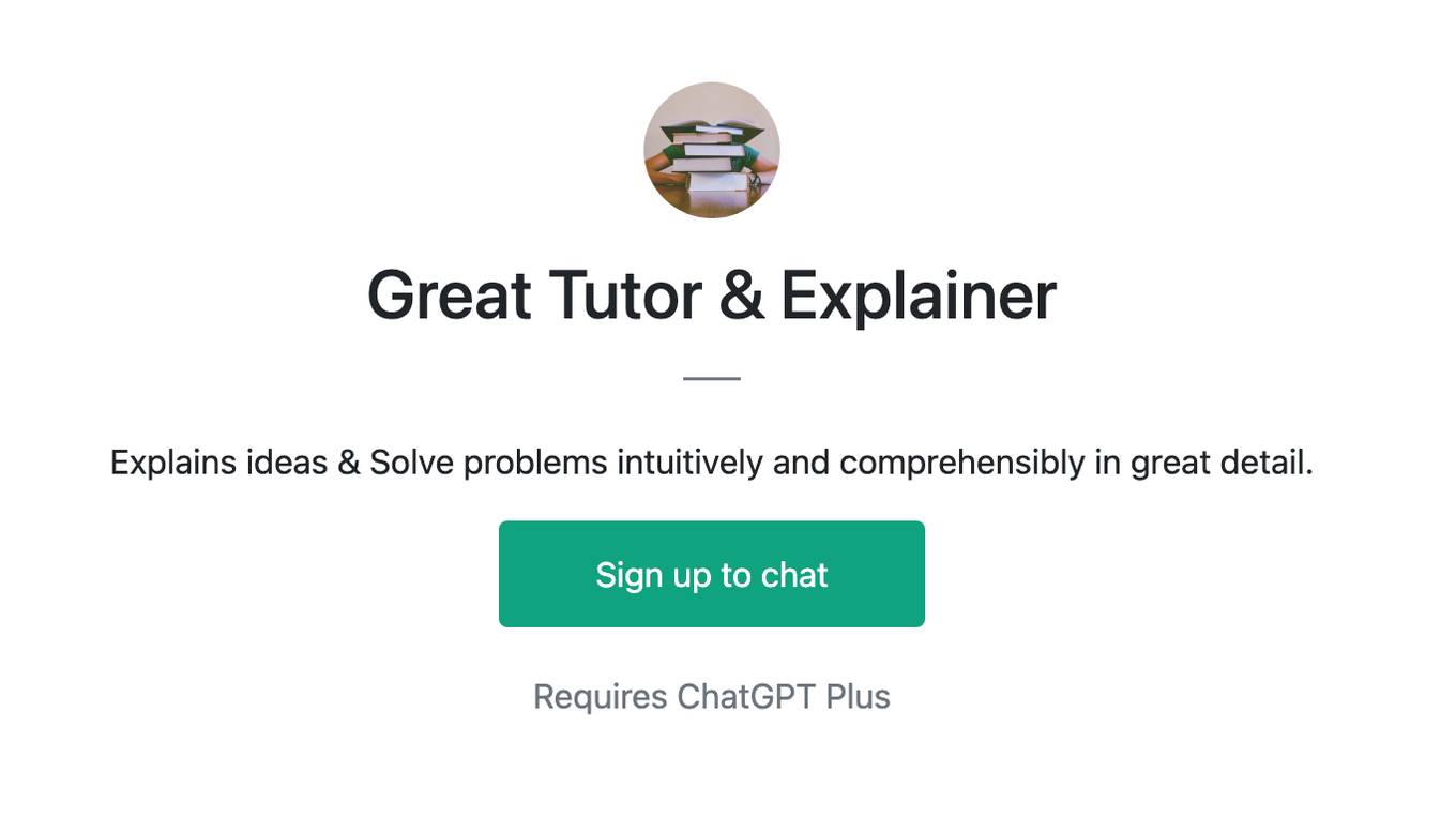 Great Tutor & Explainer Screenshot