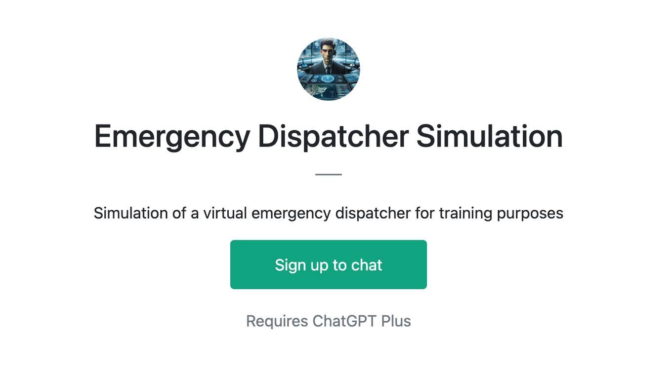 Emergency Dispatcher Simulation Screenshot