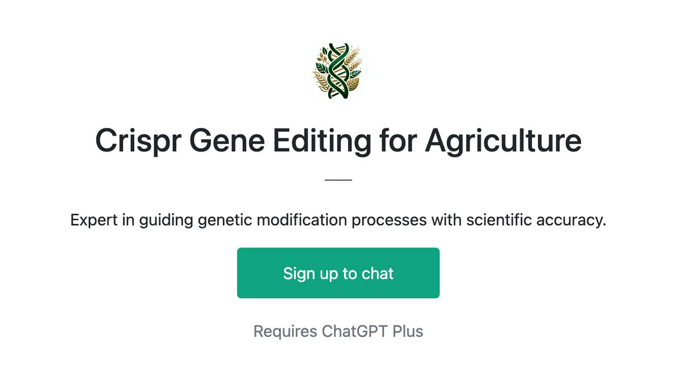 Crispr Gene Editing for Agriculture Screenshot